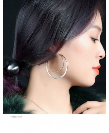 Moniya Fashion Earrings Hypoallergenic Circles in Women's Hoop Earrings