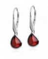 Cherry Amber Sterling Silver Teardrop Dangle Leverback Earrings - CY11XFOCI7X