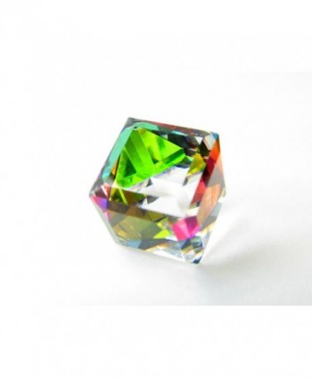 Vitrail Medium Tilted Cube Finest Austrian Crystal Stud Earrings- 8mm - CZ1130F01OT