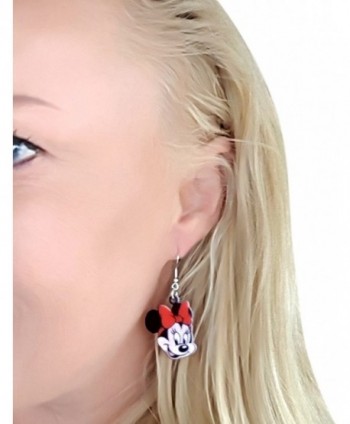 Minnie Mickey Dangle Earrings Pashal in Women's Drop & Dangle Earrings