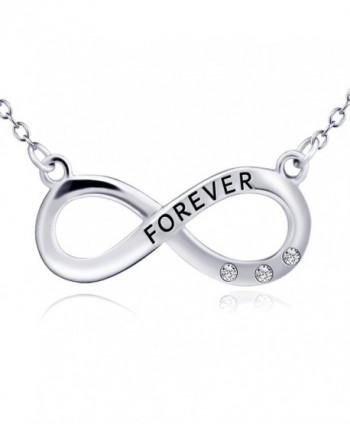Valentines Sterling Infinity Necklace Girlfriend - CZ12NBYQ387