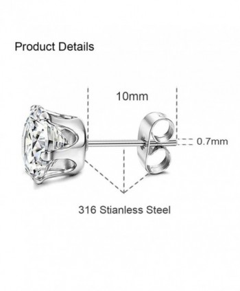 MXYZB Stainless Steel Zirconia Earrings in Women's Stud Earrings