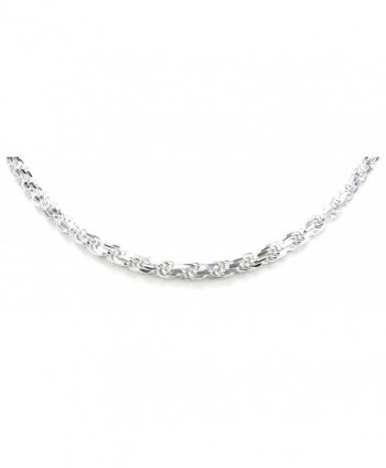 Solid Sterling Silver Diamond Chain in Women's Chain Necklaces