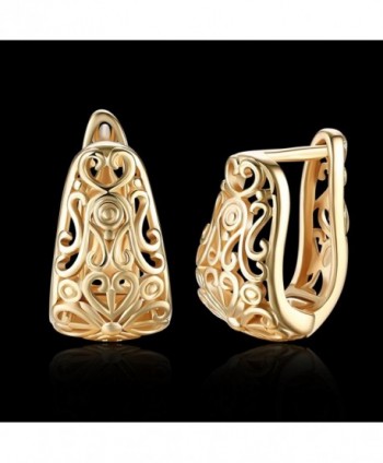 Plated Filigree Earrings Womens Hollowed out