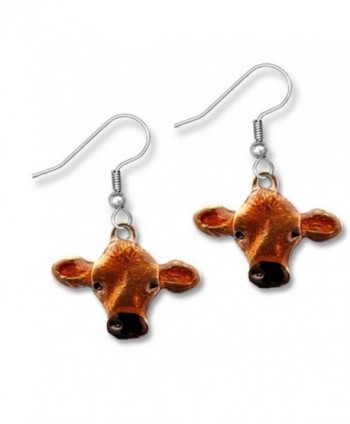 Enamel Jersey Cow Earrings by The Magic Zoo - C5119CV0EHT