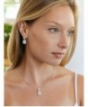 Mariell Shaped Teardrop Necklace Earrings