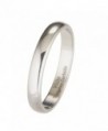 MJ 3mm White Tungsten Carbide Polished Classic Wedding Band Engravable Ring - C811H9R8L69