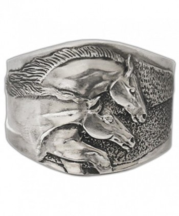 Horse Lady Gifts Freedom Horses Cuff Bracelet - C118257OW2Y
