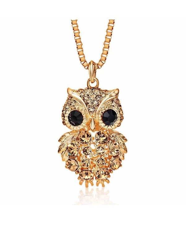 The baroque luxury fashion Owl Necklace for woman Long necklaces ...