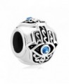 Q&Locket Good Luck Charm Blue Evil Eye Hamsa Hand Fatima Charms For Bracelet - CE180IX07CH