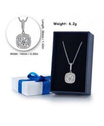 Necklace Beautiful Sterling Round Cut Crystals in Women's Pendants