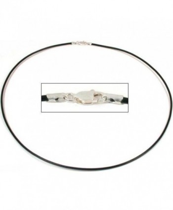 Leather Cord Necklace Black 16" - CN1122HHMAL