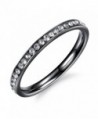 Paialco Stainless Steel CZ Eternal Band Ring Black (Size 4~7) - CP11SVVVNXP
