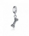 Love My Pet Dog Bone Dangle 925 Sterling Silver Charms Fits Bracelets Necklace Jewelry - CH185473CYW