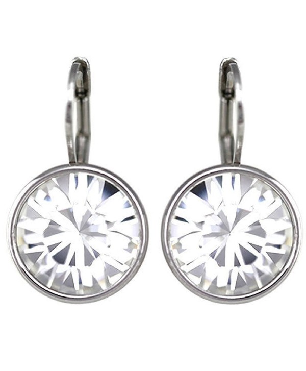 CP Baby Mini Bella Clear Crystal Rhodium-plated Earrings Made with Swarovski Crystals - CE182GCLHOZ