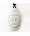 Natural Stone Budhist Mercy Kwan-yin Guanyin Amulet Pendant - C1119GQ30HB