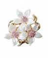 Merdia Brooch Pin for Women and Girls Stylish Flowers Brooch with Created Crystal 17.6g - CU189HOWAAK