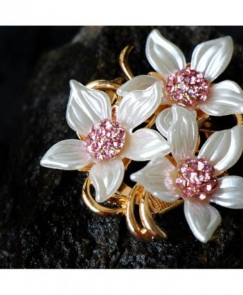 Merdia Stylish Flowers Created Crystal in Women's Brooches & Pins