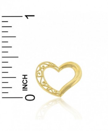 Gold Small Floating Heart 10k