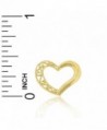 Gold Small Floating Heart 10k in Women's Pendants