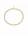 Yellow Gold Plated 3mm Scroll Anklet or Ankle Bracelet Chain - CE12E1ZEG6F