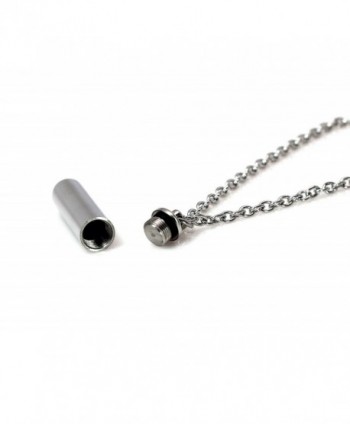 Capsule Necklace Stainless Cremation Jewelry in Women's Pendants