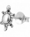 Cartilage Earring Stud: .925 Sterling Silver Tiny Turtle Cartilage Earring (Sold Individually) - CK11YLFTA9D