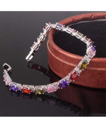 GULICX Elegant Bracelet coloured Zirconia in Women's Tennis Bracelets