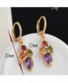 YAZILIND Charming Zirconia Colorful Earrings in Women's Drop & Dangle Earrings