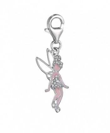 Sexy Sparkles "Fairy" Clip on lobster Claw clasp charm for bracelets - CY12N456YKO