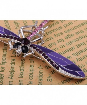 Alilang Lavender Crystal Rhinestone Dragonfly