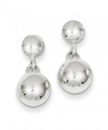 925 Sterling Silver Polished 8mm Ball Dangle Post Earrings - CH11FW4APHN