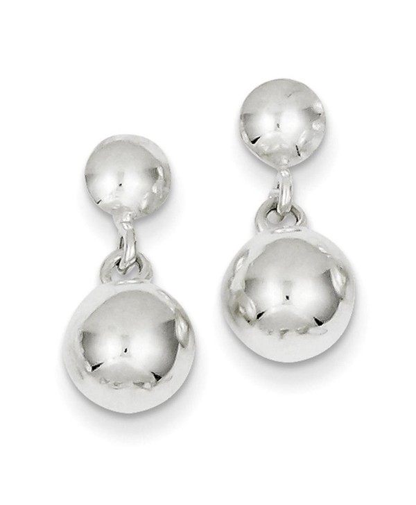 925 Sterling Silver Polished 8mm Ball Dangle Post Earrings - CH11FW4APHN