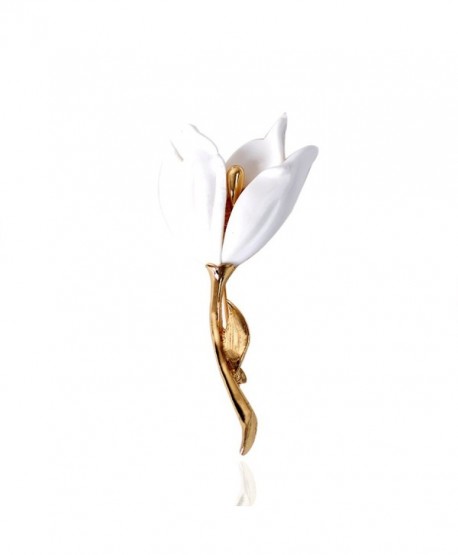 Flower Brooch Pin White Graceful for Women Michelia Alba - CY1858SKN74