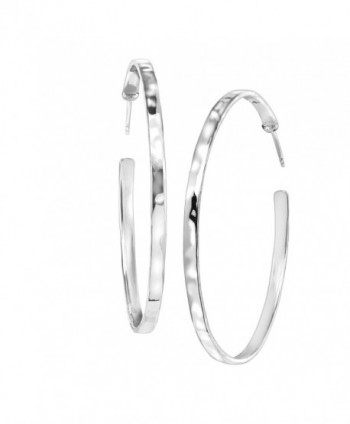 Silpada 'Circle Up' Sterling Silver Hoop Earrings- 2" - C112N37EAZ5
