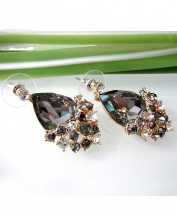 Navachi Crystal Pear shaped Zirconia Earrings in Women's Drop & Dangle Earrings