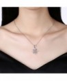 Christmas Necklace Zirconia Snowflakes Silver in Women's Chain Necklaces
