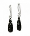 SilberDream Glitter Earring Drop zirconia crystals black- 925 Sterling Silver GSO208S - CE118JT6MUD