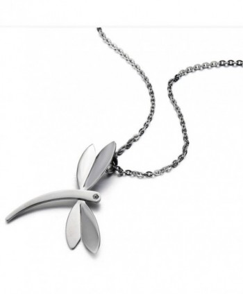 Lovely Dragonfly Pendant Necklace Stainless
