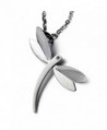 Lovely Dragonfly Pendant Necklace Stainless in Women's Pendants