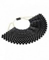 Jerollin Fashion Jewelry Chain CCB Resin Beads Charm Choker Chunky Statement Bib Necklace - Black - C1189DR5KX7