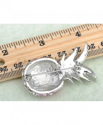 Alilang Silvery Rhinestone Tropical Pineapple in Women's Brooches & Pins