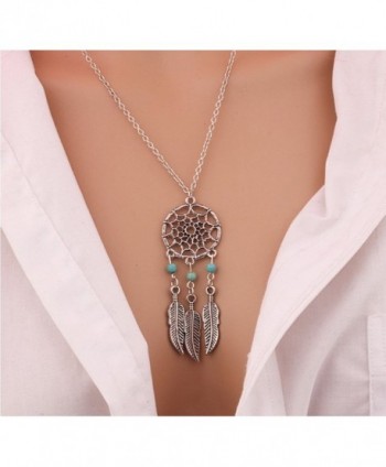 StylesILove Catcher Turquoise Necklace Feathers