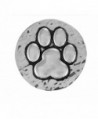 Ginger Snaps HAMMERED PAW PRINT SN20-01 Interchangeable Jewelry Snap Accessory - C411DE9RDF1