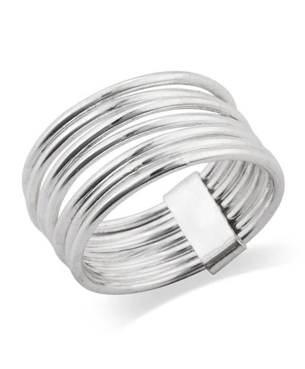 MIMI 925 Sterling Silver 7 Day 7 Band Stacked Ring - C7119WVZ087