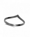 Black Tone Pointed Sterling Silver Stackable
