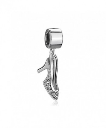 Charmed Craft High heel Shoe Charms Dangle Charms Crystal Beads for Bracelets - C6128DRM2RH