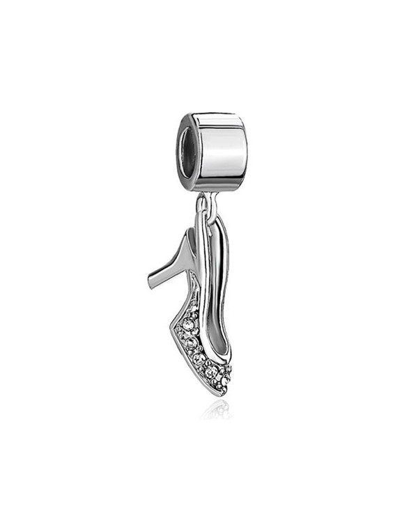 Charmed Craft High heel Shoe Charms Dangle Charms Crystal Beads for Bracelets - C6128DRM2RH