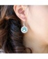 Pretty Circle Earrings Crystal Rhinestones in Women's Drop & Dangle Earrings