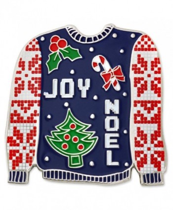 PinMart's Ugly Christmas Sweater Trendy X-Mas Enamel Brooch Pin - CT12NSGY9IU
